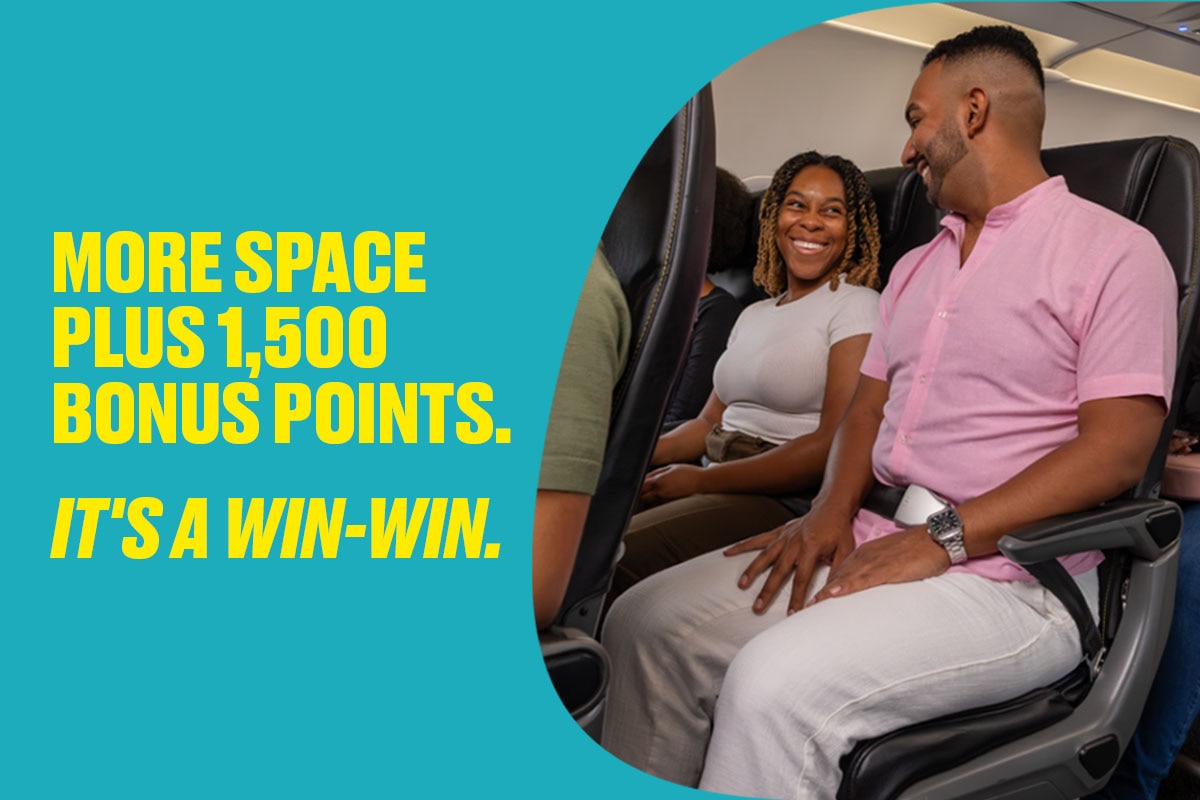 More space plus 1,500 bonus points. It's a win-win.