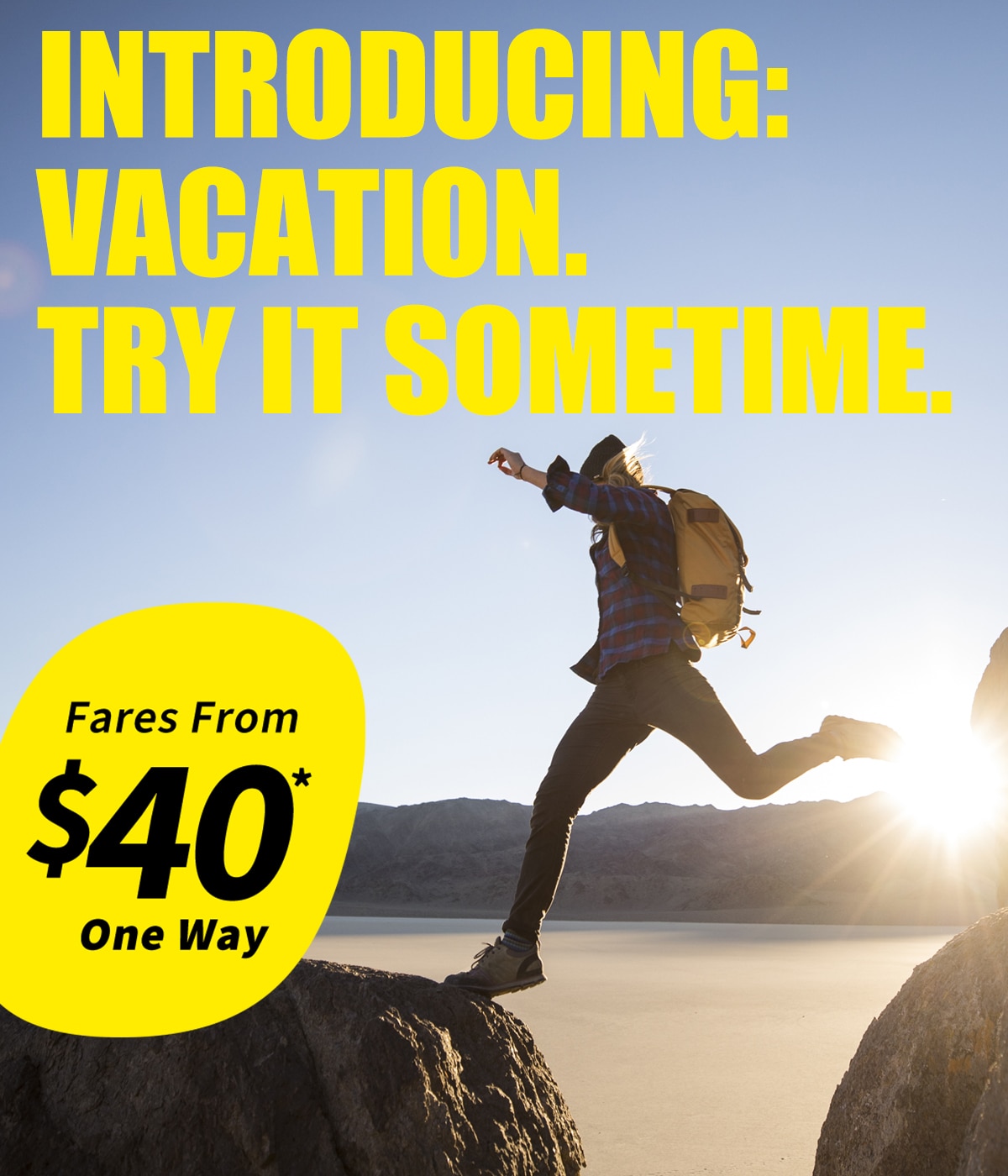 Fares From $40* One Way